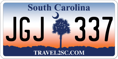 SC license plate JGJ337