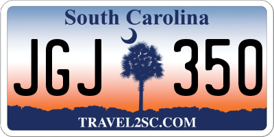SC license plate JGJ350