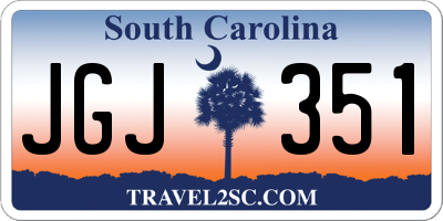 SC license plate JGJ351