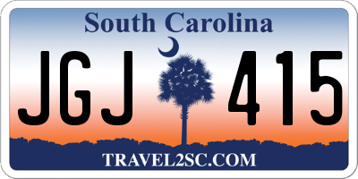 SC license plate JGJ415
