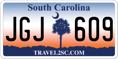 SC license plate JGJ609