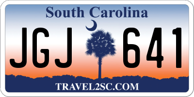 SC license plate JGJ641
