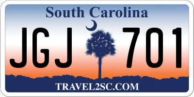 SC license plate JGJ701