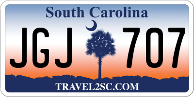 SC license plate JGJ707