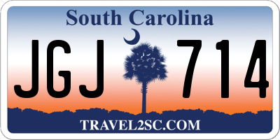 SC license plate JGJ714