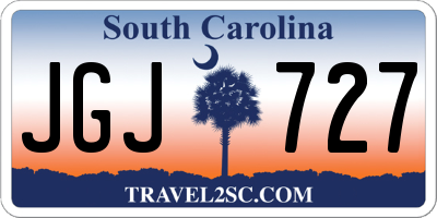 SC license plate JGJ727