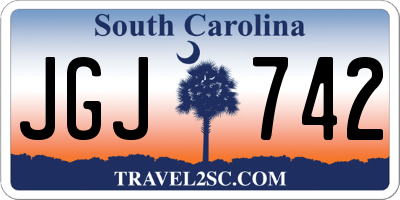 SC license plate JGJ742
