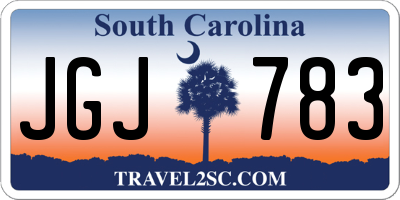 SC license plate JGJ783