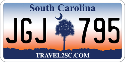 SC license plate JGJ795
