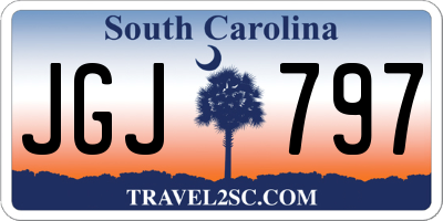 SC license plate JGJ797