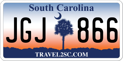 SC license plate JGJ866