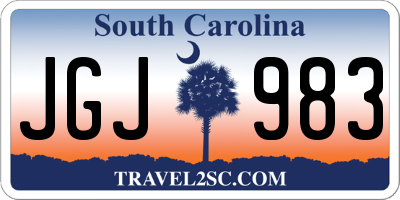 SC license plate JGJ983