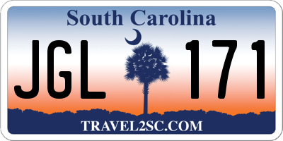 SC license plate JGL171