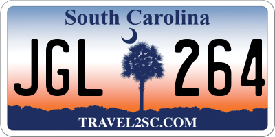 SC license plate JGL264