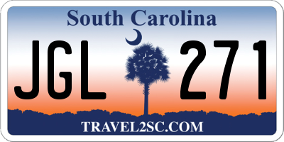 SC license plate JGL271
