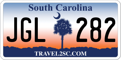 SC license plate JGL282