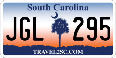 SC license plate JGL295