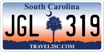 SC license plate JGL319