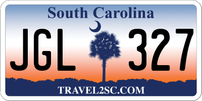 SC license plate JGL327