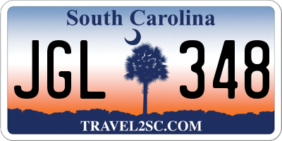 SC license plate JGL348