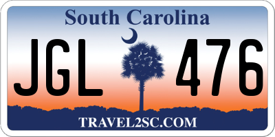 SC license plate JGL476