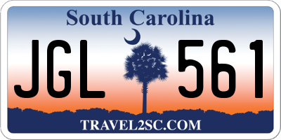 SC license plate JGL561