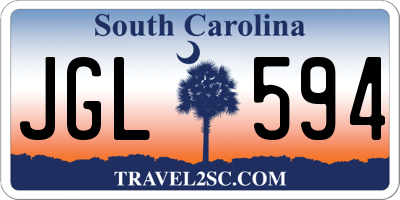 SC license plate JGL594