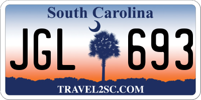 SC license plate JGL693