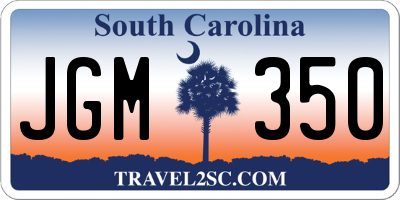 SC license plate JGM350
