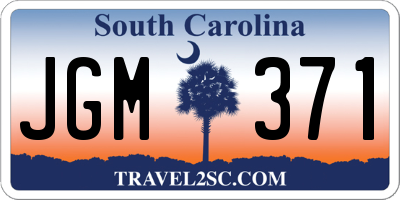 SC license plate JGM371