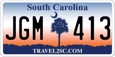 SC license plate JGM413