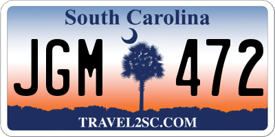 SC license plate JGM472
