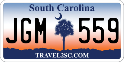 SC license plate JGM559