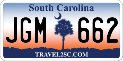 SC license plate JGM662