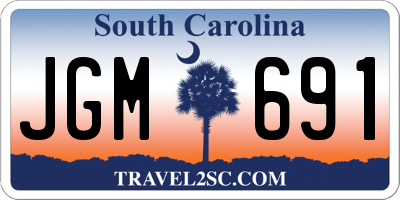 SC license plate JGM691