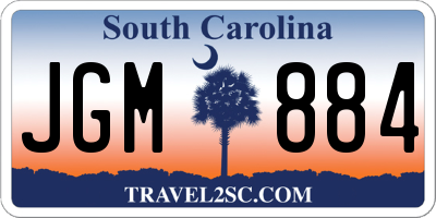 SC license plate JGM884