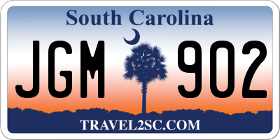 SC license plate JGM902
