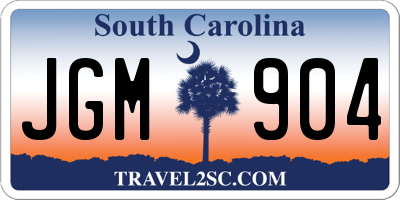 SC license plate JGM904
