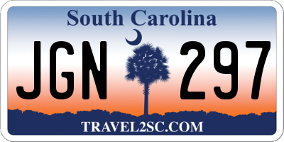 SC license plate JGN297