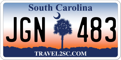 SC license plate JGN483