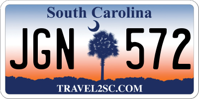 SC license plate JGN572