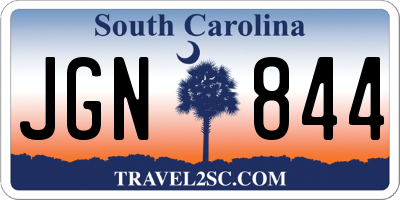 SC license plate JGN844