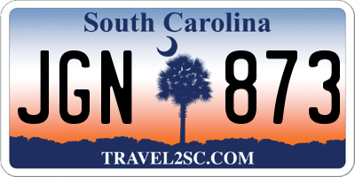 SC license plate JGN873