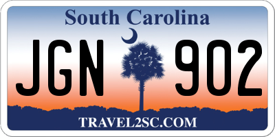 SC license plate JGN902