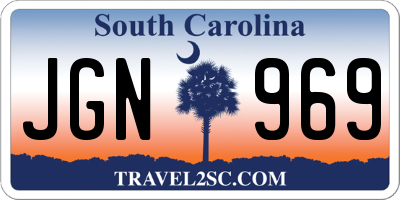SC license plate JGN969