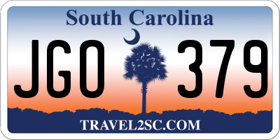 SC license plate JGO379