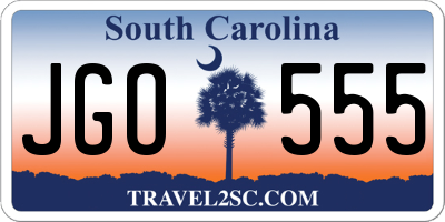 SC license plate JGO555