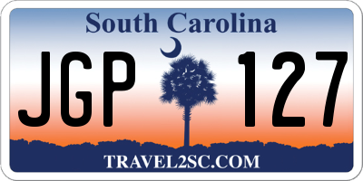SC license plate JGP127