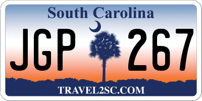 SC license plate JGP267