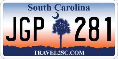 SC license plate JGP281